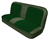 Bench Seat Upholstery with Open Backrest for 1967-1972 Chevrolet/GMC Standard Cab Truck [Green-Black Cloth, Medium Green Oxen] - image 1