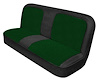 Bench Seat Upholstery with Open Backrest for 1967-1972 Chevrolet/GMC Standard Cab Truck [Green-Black Cloth, Black Oxen] - image 1