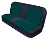Bench Seat Upholstery with Open Backrest for 1967-1972 Chevrolet/GMC Standard Cab Truck [Blue-Black Cloth, Dark Blue Oxen] - image 1