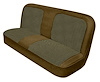 Bench Seat Upholstery with Open Backrest for 1967-1972 Chevrolet/GMC Standard Cab Truck [Brown-Tan Cloth, Saddle Oxen] - image 1
