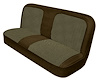 Bench Seat Upholstery with Open Backrest for 1967-1972 Chevrolet/GMC Standard Cab Truck [Brown-Tan Cloth, Dark Brown Oxen] - image 1