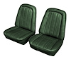 Front Buckets Seat Upholstery for 1969-1972 Chevrolet/GMC Standard Cab Truck [Madrid Vinyl, Dark Green] - image 1