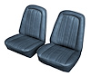 Front Buckets Seat Upholstery for 1969-1972 Chevrolet/GMC Standard Cab Truck [Madrid Vinyl, Medium Blue] - image 1