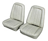 Front Buckets Seat Upholstery for 1969-1972 Chevrolet/GMC Standard Cab Truck [Madrid Vinyl, White] - image 1