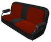 Front Buckets and Rear Bench Seat Upholstery for 1969-1972 Chevrolet Blazer  GMC Jimmy [Red-Black Cloth, Black Oxen] - image 3