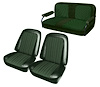 Front Buckets and Rear Bench Seat Upholstery for 1969-1972 Chevrolet Blazer  GMC Jimmy [Green-Black Cloth, Dark Green Oxen] - image 1