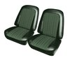 Front Buckets and Rear Bench Seat Upholstery for 1969-1972 Chevrolet Blazer  GMC Jimmy [Green-Black Cloth, Dark Green Oxen] - image 2
