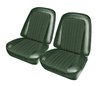 Front Buckets and Rear Bench Seat Upholstery for 1969-1972 Chevrolet Blazer  GMC Jimmy [Green-Black Cloth, Medium Green Oxen] - image 2