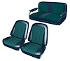 Front Buckets and Rear Bench Seat Upholstery for 1969-1972 Chevrolet Blazer  GMC Jimmy [Blue-Black Cloth, Dark Blue Oxen] - image 1