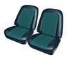 Front Buckets and Rear Bench Seat Upholstery for 1969-1972 Chevrolet Blazer  GMC Jimmy [Blue-Black Cloth, Dark Blue Oxen] - image 2