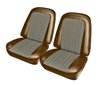 Front Buckets and Rear Bench Seat Upholstery for 1969-1972 Chevrolet Blazer  GMC Jimmy [Brown-Tan Cloth, Saddle Oxen] - image 2