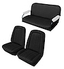 Front Buckets and Rear Bench Seat Upholstery for 1969-1972 Chevrolet Blazer  GMC Jimmy [Madrid Grain, Black] - image 1
