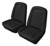 Front Buckets and Rear Bench Seat Upholstery for 1969-1972 Chevrolet Blazer  GMC Jimmy [Madrid Grain, Black] - image 2