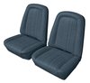 Front Buckets and Rear Bench Seat Upholstery for 1969-1972 Chevrolet Blazer  GMC Jimmy [Madrid Grain, Medium Blue] - image 2