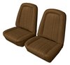 Front Buckets and Rear Bench Seat Upholstery for 1969-1972 Chevrolet Blazer  GMC Jimmy [Madrid Grain, Saddle] - image 2