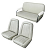 Front Buckets and Rear Bench Seat Upholstery for 1969-1972 Chevrolet Blazer  GMC Jimmy [Madrid Grain, White] - image 1