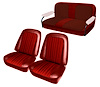 Front Buckets and Rear Bench Seat Upholstery for 1969-1972 Chevrolet Blazer  GMC Jimmy [Red Madrid, Red Velour Inserts] - image 1