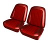 Front Buckets and Rear Bench Seat Upholstery for 1969-1972 Chevrolet Blazer  GMC Jimmy [Red Madrid, Red Velour Inserts] - image 2