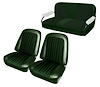 Front Buckets and Rear Bench Seat Upholstery for 1969-1972 Chevy Blazer/GMC Jimmy [Dark Green Madrid, Forest Green Velour] - image 1