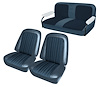 Front Buckets and Rear Bench Seat Upholstery for 1969-1972 Chevy Blazer/GMC Jimmy [Medium Blue Madrid, Royal Blue Velour] - image 1
