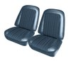 Front Buckets and Rear Bench Seat Upholstery for 1969-1972 Chevy Blazer/GMC Jimmy [Medium Blue Madrid, Royal Blue Velour] - image 2