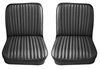 Front Utility Buckets and Rear Bench Seat Upholstery for 1969-1972 Chevrolet Blazer  GMC Jimmy [12 Vertical Pleats, Black] - image 3