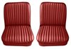 Front Utility Buckets and Rear Bench Seat Upholstery for 1969-1972 Chevrolet Blazer  GMC Jimmy [4 Vertical Pleats, Red] - image 3