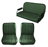 Front Utility Buckets and Rear Bench Seat Upholstery for 1969-1972 Chevrolet Blazer  GMC Jimmy [4 Vertical Pleats, Dark Green] - image 1