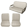 Front Utility Buckets and Rear Bench Seat Upholstery for 1969-1972 Chevrolet Blazer  GMC Jimmy [4 Vertical Pleats, White] - image 1