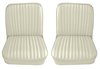 Front Utility Buckets and Rear Bench Seat Upholstery for 1969-1972 Chevrolet Blazer  GMC Jimmy [4 Vertical Pleats, White] - image 3