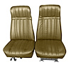 High Back Front Buckets Seat Upholstery for 1973-1987 Chevy Blazer/GMC Jimmy [Sandalwood Madrid, Sand Beige Montana] - image 1