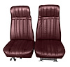 High Back Front Buckets Seat Upholstery for 1973-1987 Chevy Blazer/GMC Jimmy [Maroon Madrid, Maroon Oxen] - image 1