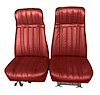 High Back Front Buckets Seat Upholstery for 1973-1987 Chevy Blazer/GMC Jimmy [Red Madrid, Firethorne Red Oxen] - image 1