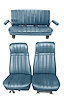 High Back Front Buckets/Rear Bench Seat Upholstery for 1973-1987 Chevy Blazer/GMC Jimmy [Light Blue Madrid, Light Blue Oxen] - image 1