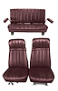 High Back Front Buckets/Rear Bench Seat Upholstery for 1973-1987 Chevy Blazer/GMC Jimmy [Maroon Madrid, Maroon Oxen] - image 1
