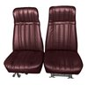 High Back Front Buckets/Rear Bench Seat Upholstery for 1973-1987 Chevy Blazer/GMC Jimmy [Maroon Madrid, Maroon Oxen] - image 3