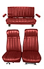 High Back Front Buckets/Rear Bench Seat Upholstery for 1973-1987 Chevy Blazer/GMC Jimmy [Red Madrid, Firethorne Red Oxen]