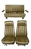 High Back Front Buckets/Rear Bench Seat Upholstery for 1973-1987 Chevy Blazer/GMC Jimmy [Light Saddle Madrid, Buckskin Oxen] - image 1