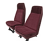 High Back Front Buckets Seat Upholstery for 1973-1987 Chevy Blazer/GMC Jimmy [Maroon Madrid, Burgundy Regal Velour Insert] - image 1