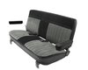 High Back Front Buckets/Rear Bench Seat Upholstery for 1973-1987 Chevy Blazer/GMC Jimmy [Black Madrid, Silver Regal Velour] - image 3
