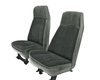 High Back Front Buckets/Rear Bench Seat Upholstery for 1973-1987 Chevy Blazer/GMC Jimmy [Light Gray Montana, Charcoal Velour] - image 2