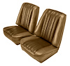Low Back Front Buckets Seat Upholstery for 1973-1987 Chevy Blazer/GMC Jimmy [Light Saddle Madrid Vinyl, Buckskin Oxen] - image 1