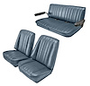 Low Back Front Buckets/Rear Bench Seat Upholstery W/O Seat Belt Cutouts for 1973-1987 Chevy/GMC Blazer [Medium Blue] - image 1