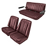 Low Back Front Buckets/Rear Bench Seat Upholstery W/O Seat Belt Cutouts for 1973-1987 Chevy/GMC Blazer [Maroon, Maroon] - image 1