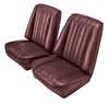 Low Back Front Buckets/Rear Bench Seat Upholstery W/O Seat Belt Cutouts for 1973-1987 Chevy/GMC Blazer [Maroon, Maroon] - image 3