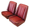 Low Back Front Buckets/Rear Bench Seat Upholstery W/O Seat Belt Cutouts for 1973-1987 Chevy/GMC Blazer [Red, Firethorne Red] - image 1