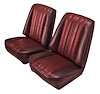 Low Back Front Buckets Seat Upholstery for 1973-1987 Chevy Blazer/GMC Jimmy [Maroon Madrid, Burgundy Velour] - image 1