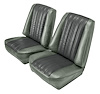 Low Back Front Buckets Seat Upholstery for 1973-1987 Chevy Blazer/GMC Jimmy [Light Gray Montana, Charcoal Velour] - image 1