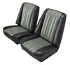 Low Back Front Buckets/Rear Bench Seat Upholstery W/O Seat Belt Cutouts for 1973-1987 Chevy Blazer/GMC Jimmy [Black, Silver] - image 2