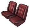 Low Back Front Buckets/Rear Bench Seat Upholstery W/O Seat Belt Cutouts for 1973-1987 Chevy Blazer/GMC Jimmy [Maroon, Burgundy] - image 2